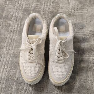 Dolce Vita Cream Knit Sneakers